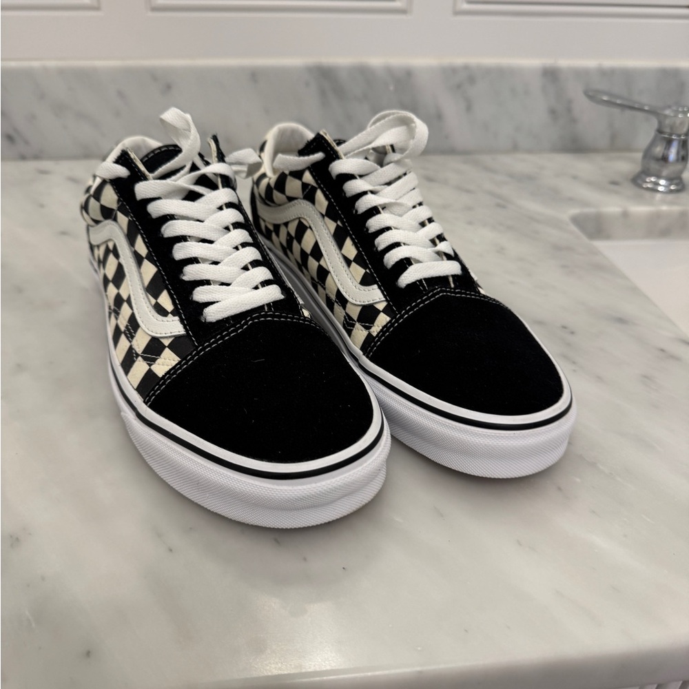Vans Black and White Checkerboard Shoes